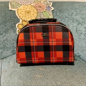 DeJuno | Plaid Cosmetic Bag case Toiletry Overnight Make-up Bag ❤️